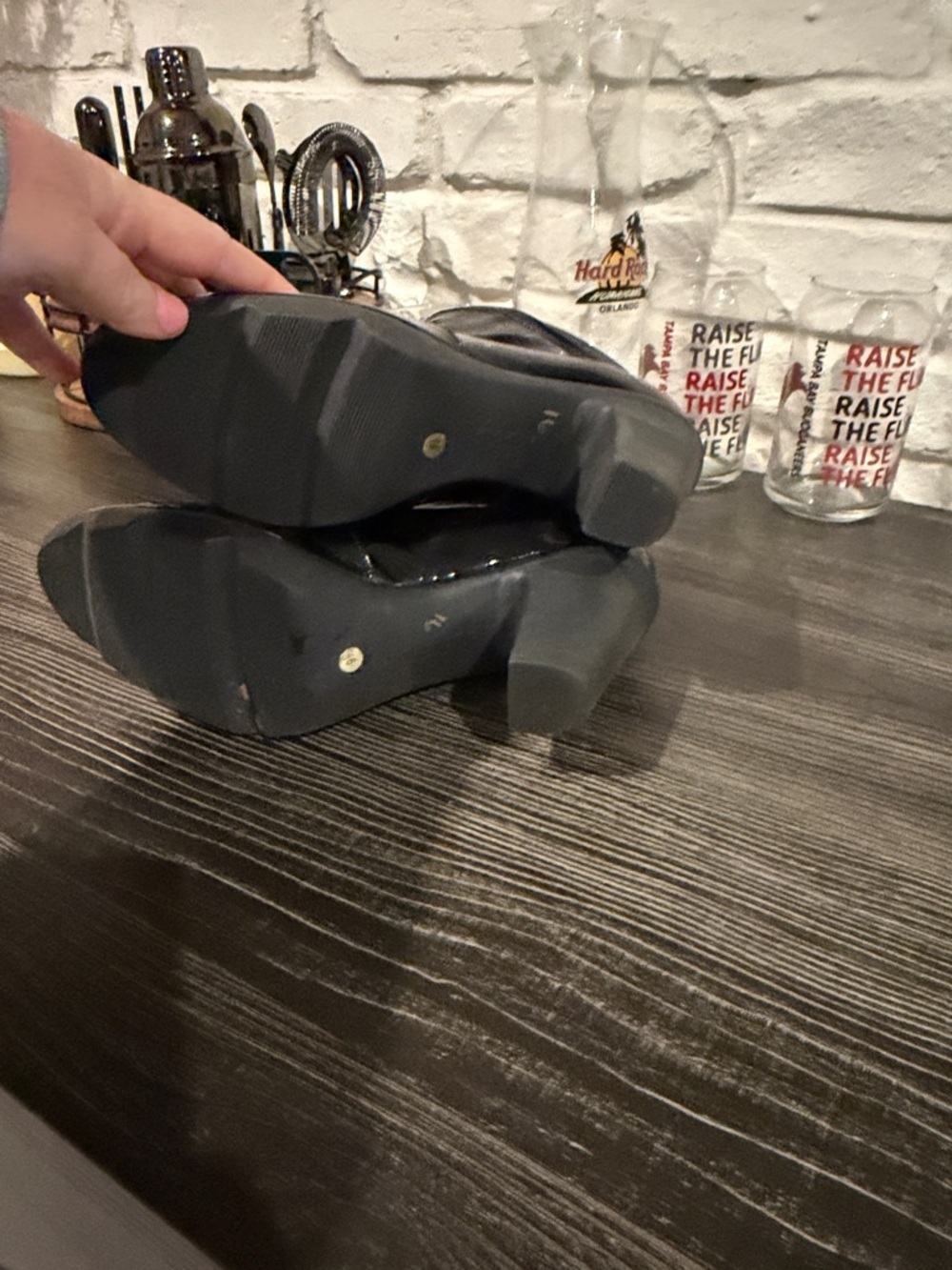 Aquatalia Black crinkle Patent Ankle Booties - Picture 7 of 7